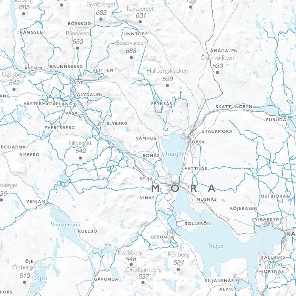 K p Skoterkarta Dalarna 50x70cm Dapa Maps Med Snabb Leverans 